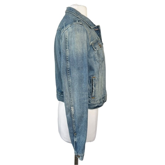Vintage Y2K RL Polo Jeans Co. Lydia Shrunken Style Distressed Denim Jean Jacket - Picture 4 of 11